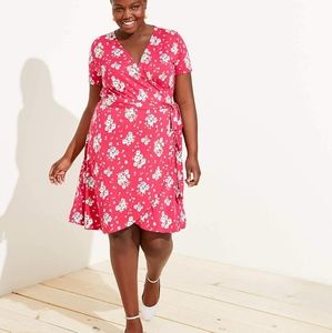 NWT Loft plus floral wrap dress
